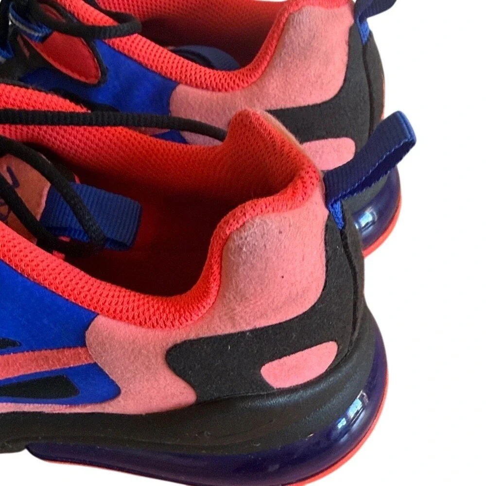Nike Air Max 270 React Low‎ Black Crimson Blue Size 6Y